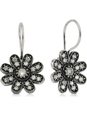 Marsilyan 925 Ayar Gümüş Sallantılı Çiçek Küpe EA1760007 (72)