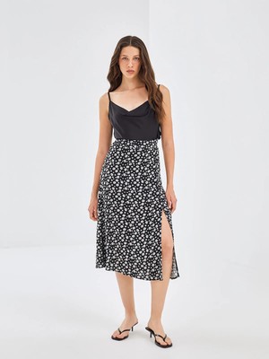 Lc Waikiki Yeni Sezon Beli Lastikli Desenli Kadın Etek