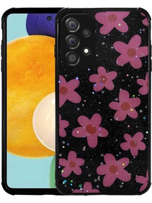 Samsung Galaxy A32 4g Uyumlu Kılıf Simli Desenli Kamera Korumalı Parlak Zore Popy Kapak