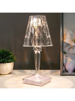 Kristal LED Şarjlı Masa Üstü Lamba