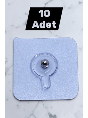 Katilus Yapışkanlı Duvar Vidası 10 Adet Çerçeve Askısı Vidalı Tırnak Kanca Şeffaf Duvar Askısı