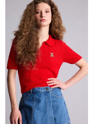 DeFacto Slim Fit Ayıcıklı Kazak H5908AX26SM