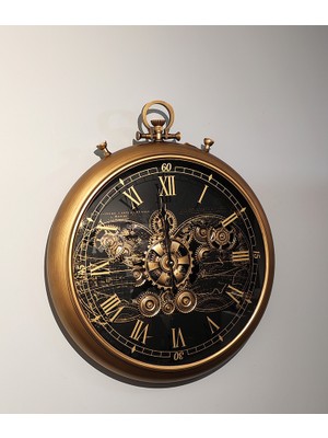 Özel Tasarım Metal Çarklı Duvar Saati