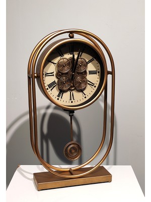 Özel Tasarım Metal  Çarklı Masa Saati