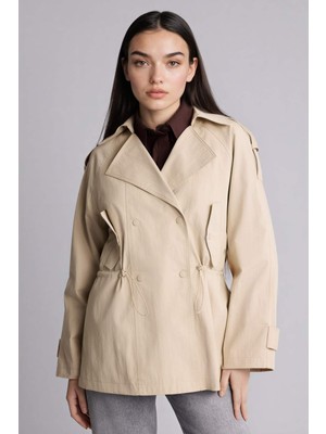DeFacto Regular Fit Gömlek Yaka Twill Trençkot G9922AX26SP