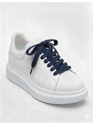 Mece Spor 120 cm Yassı Beyaz Bağcık - Tüm Spor ve Günlük Ayakkabılarla Uyumlu"