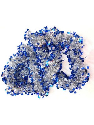 Zero Land Hnrlishp Mi Gümüş Renk 4 cm Genişlik Garland Çift Renk Sim Süs 180 cm