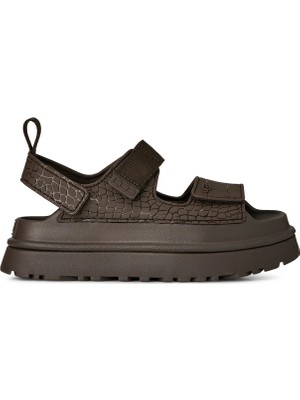 Ugg %83 Sentetik, %17 Tekstil Kahve Kadın Sandalet W Goldenglow Embossed