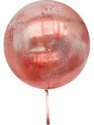 Zero Land Hnrlishp Kırmızı Simli Yuvarlak Şeffaf Balon 24 Inç