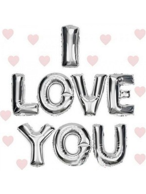 Zero Land Hnrlishp I Love You Folyo Balon Gümüş Renk 35 cm