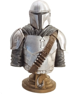 Derin Stok Mandalorian Büst Model 2