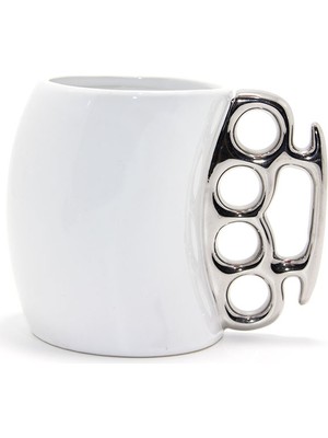 Derin Stok Porselen Tasarımlı Kupa Bardak Gümüş Renk