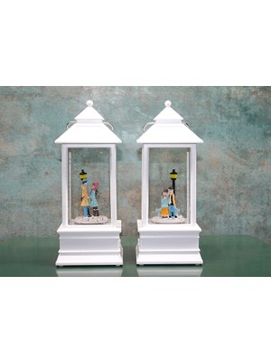 Derin Stok Kış Masalı Tasarımı Işıklı Müzikli Kar Küresi