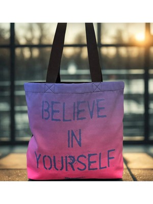 Essendo Kanvas Çanta -Pilates ve Yoga Çantası- Belıeve In Yourself