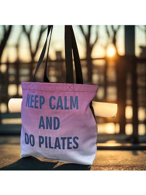 Essendo Kanvas Çanta -Pilates ve Yoga Çantası- Keep Calm