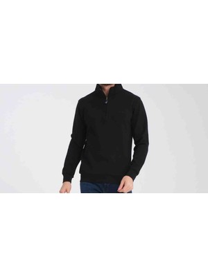 Gant Fermuar Yaka Regular Fit Siyah Erkek Sweatshirt