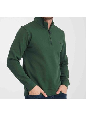 Gant Fermuar Yaka Regular Fit Nefti Erkek Sweatshirt