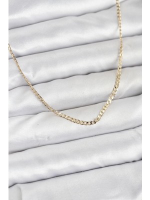 Maarketim 14K Gold Renk Pirinç Zincir Model Kadın Kolye