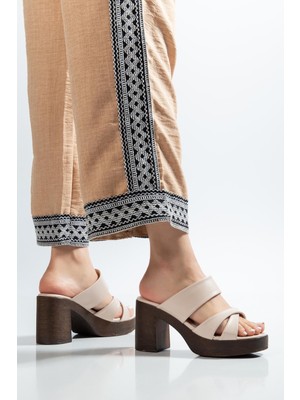 Suins Shoes Suins Aksy Model Platform Topuklu Terlik