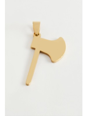 Zero Land Hnrlishp Balta Çelik Kolye Ucu 4 Cm-Sarı
