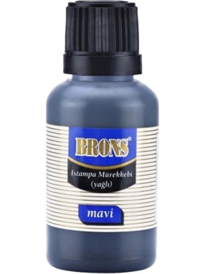 Brons Istampa Mürekkebi Yağlı 30CC Mavi - 1 Adet