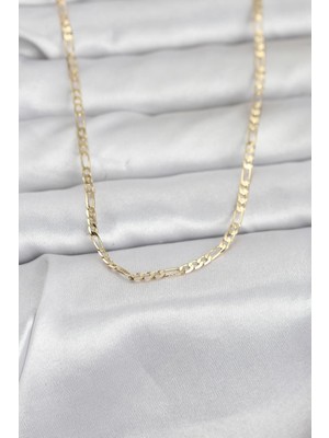 Esranın Dünyası Tegan cm 14K Gold Renk Ince Kuşgözü Zincir Model 60 cm Kadın Kolye TG27BKO10978