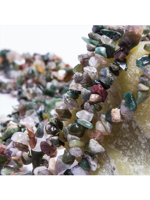 Zero Land Hnrlishp Kırık Hint Akiği Doğal Taş-Yeşil