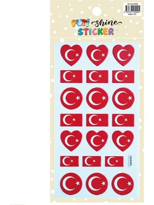Tanex Bayrak Sticker Türk Bayrağı-4 Sticker - 3 Adet