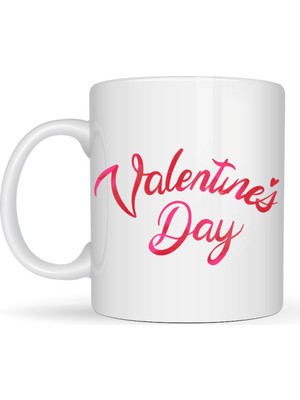 Maarketim Valentine’s Day Porselen Kupa Model 3 – Aşk Temalı Özel Tasarım Kahve & Çay Kupası , Sevgililer Günü Hediyesi