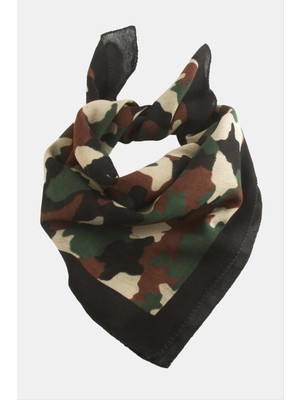 Zero Land Hnrlishp Asker Desenli Bandana 50X50-YEŞIL