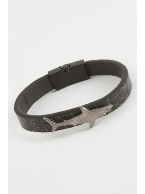 Zero Land Hnrlishp Balık Kaliteli Mıknatıslı Suni Deri Bileklik-Siyah