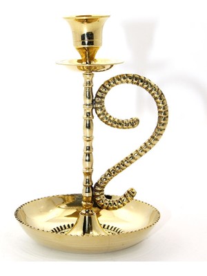 Esranın Dünyası Tekli Pirinç Şamdan Model 1