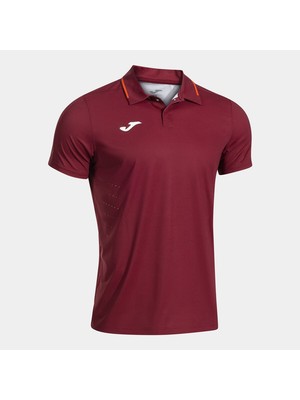 Joma Challenge Lob Marka Bordo Renkli Kısa Kollu Erkek Polo Tişörtü