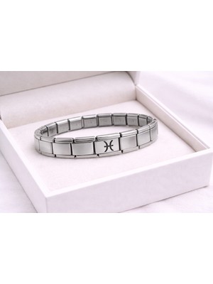 Maarketim Çelik Nomination Bileklik Balık Burcu | Paslanmaz Çelik Burç Bilekliği | Zarif ve Anlamlı Tasarım