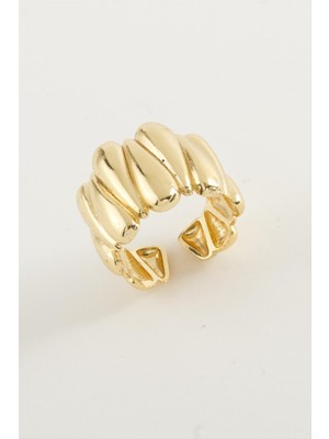 Zero Land Hnrlishp Oval Metal Yüzük-Gümüş Rengi