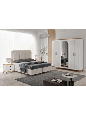 Macera Mobilya Nevada 6 Kapaklı Komple Mdf Yatak Odası Takımı