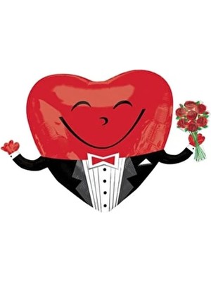Party Express 26" Folyo Balon Heart Man Kalp