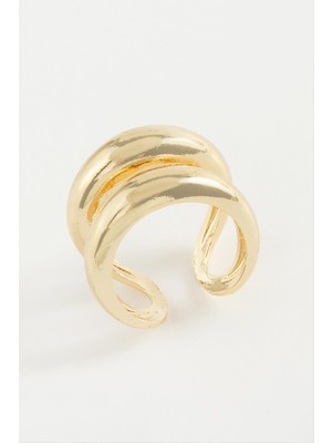 Zero Land Hnrlishp Çift Halka Metal Yüzük-Gümüş Rengi