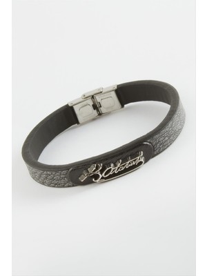 Zero Land Hnrlishp Mustafa Kemal Atatürk Imzalı Kaliteli Suni Deri Bileklik-Siyah