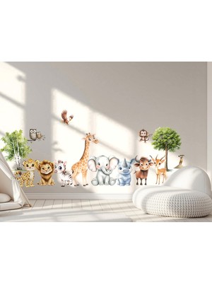 Ettycat Design Orman Hayvanları Çocuk Odası Duvar Sticker Seti