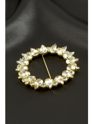 Zero Land Hnrlishp Yıldız Damla Taşlı Kemer Tokası 1 Adet-Sarı