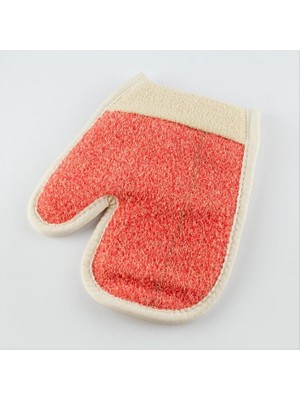 Zero Land Hnrlishp Polyester Parmaklı Eldiven Vücut Lifi ve Kese-Kırmızı