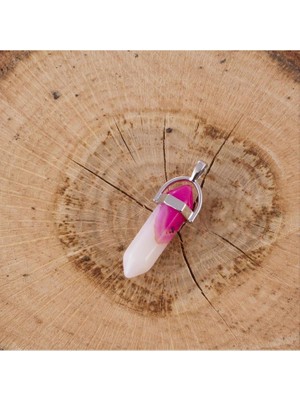 Zero Land Hnrlishp Akik Point Kolye Ucu - Pembe