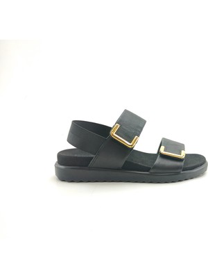 Legero Deri Ortopedik Kadın Sandalet 000244 Siyah