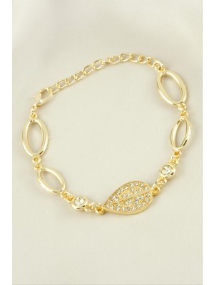 Zero Land Hnrlishp Yaprak Taşlı Tr Bileklik - Sarı