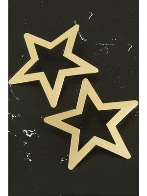 Zero Land Hnrlishp Yıldız Yeni Sezon Metal Küpe - Sarı