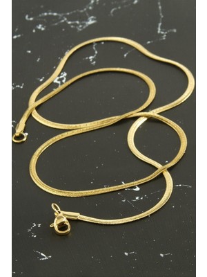 Zero Land Hnrlishp Ince Italyan Zincir Çelik Kolye 45 cm - Sarı