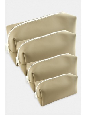 Zero Land Hnrlishp 4 Adet El Tutmalı Makyaj Çantası -  Kahverengi