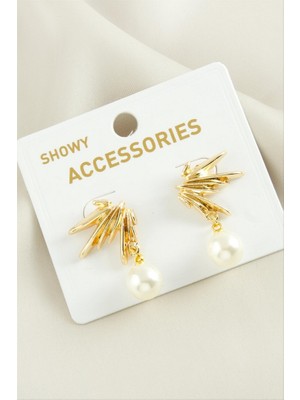 Zero Land Hnrlishp Yıldız Tr Inci Küpe - Sarı