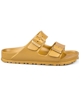 Birkenstock Kadın Çift Bantlı Gold Terlik Arizona Eva 1022465 Gold
